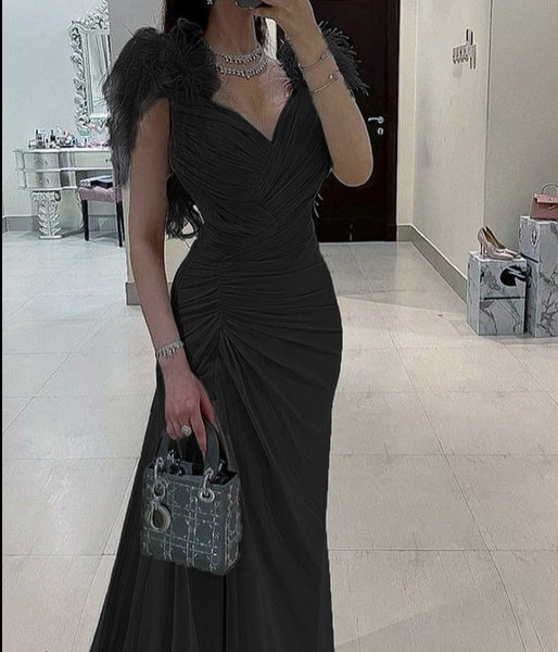 Grey Elegant Maxi Dresses