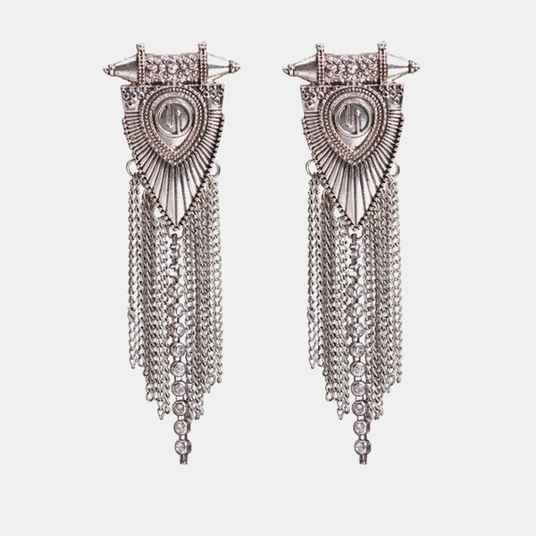 Luxury Brand Rhinestones Water Drop Crystal Vintage Earrings.