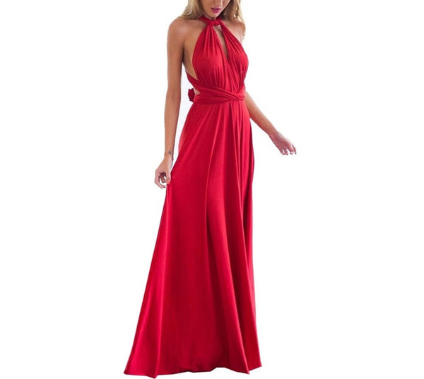 Bridesmaid Multiway Elegant Red Dress.