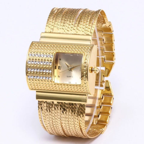 Luxury Ladies Gold Wrist Watches .