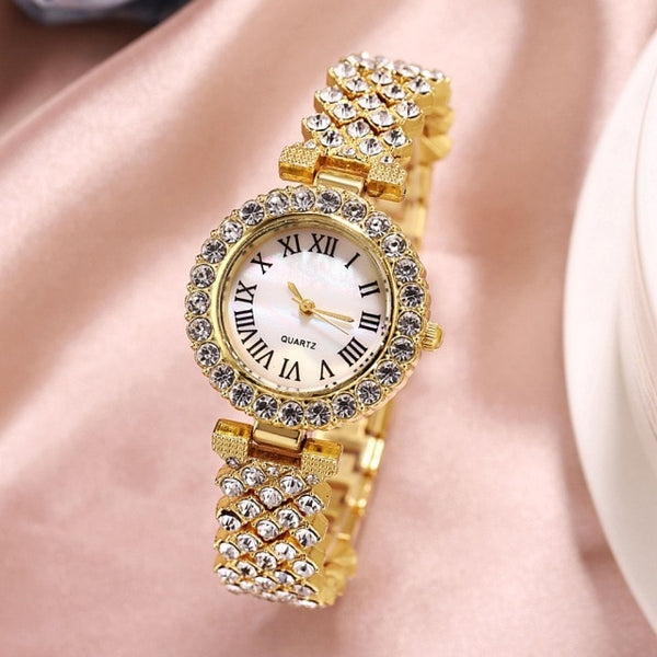 Bracelet Steel Rhinestone Watch.